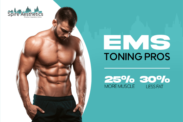 image of man with benefits of EMS toning pros treatment to help combat weight gain Stockport