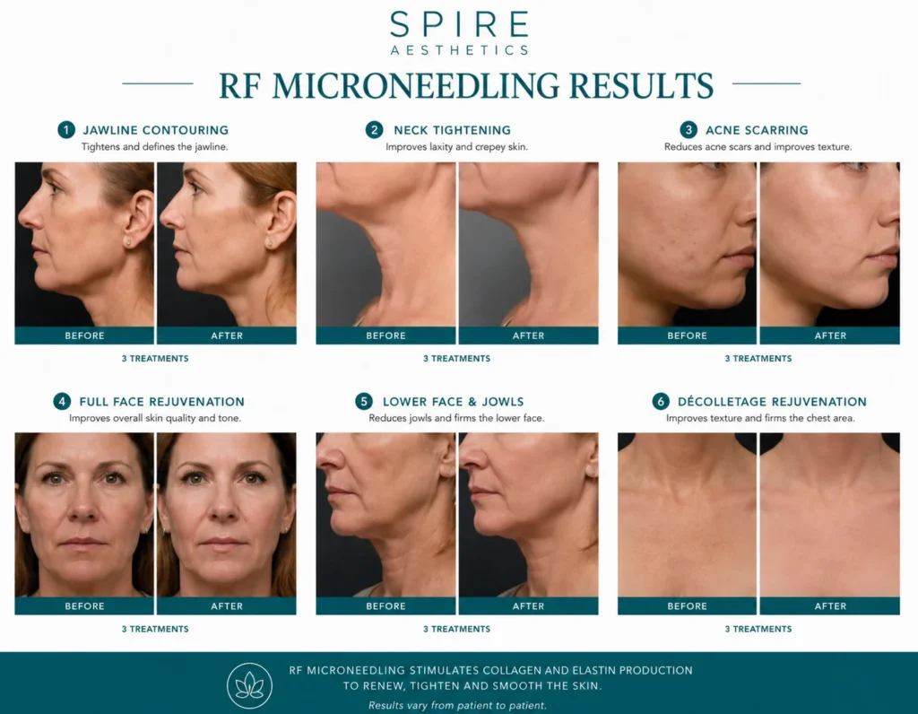 RF Microneedling Skin tightening Stockport results